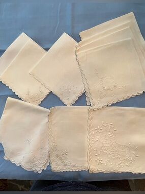Vintage Hand-Embroidered Napkins